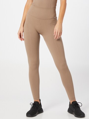 aim'n Skinny Workout Pants in Brown: front