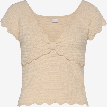 Pull-over VIVANCE en beige : devant