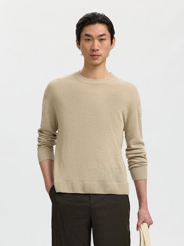 SELECTED - Jersey en beige: frente