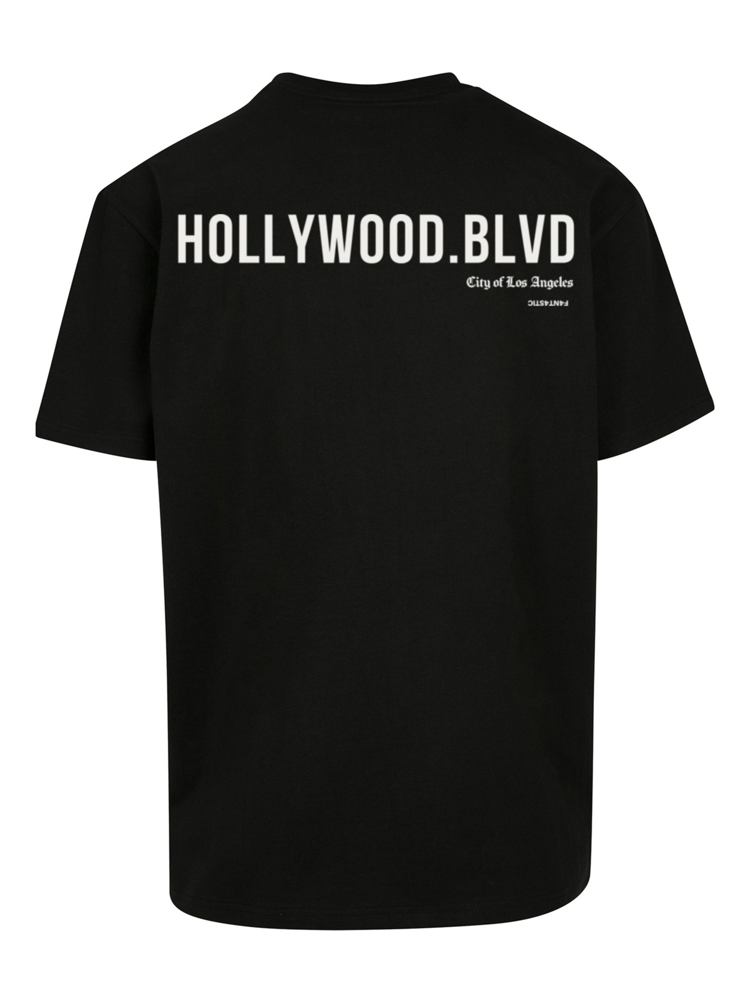 T-Shirt 'Hollywood blvd' F4NT4STIC en noir