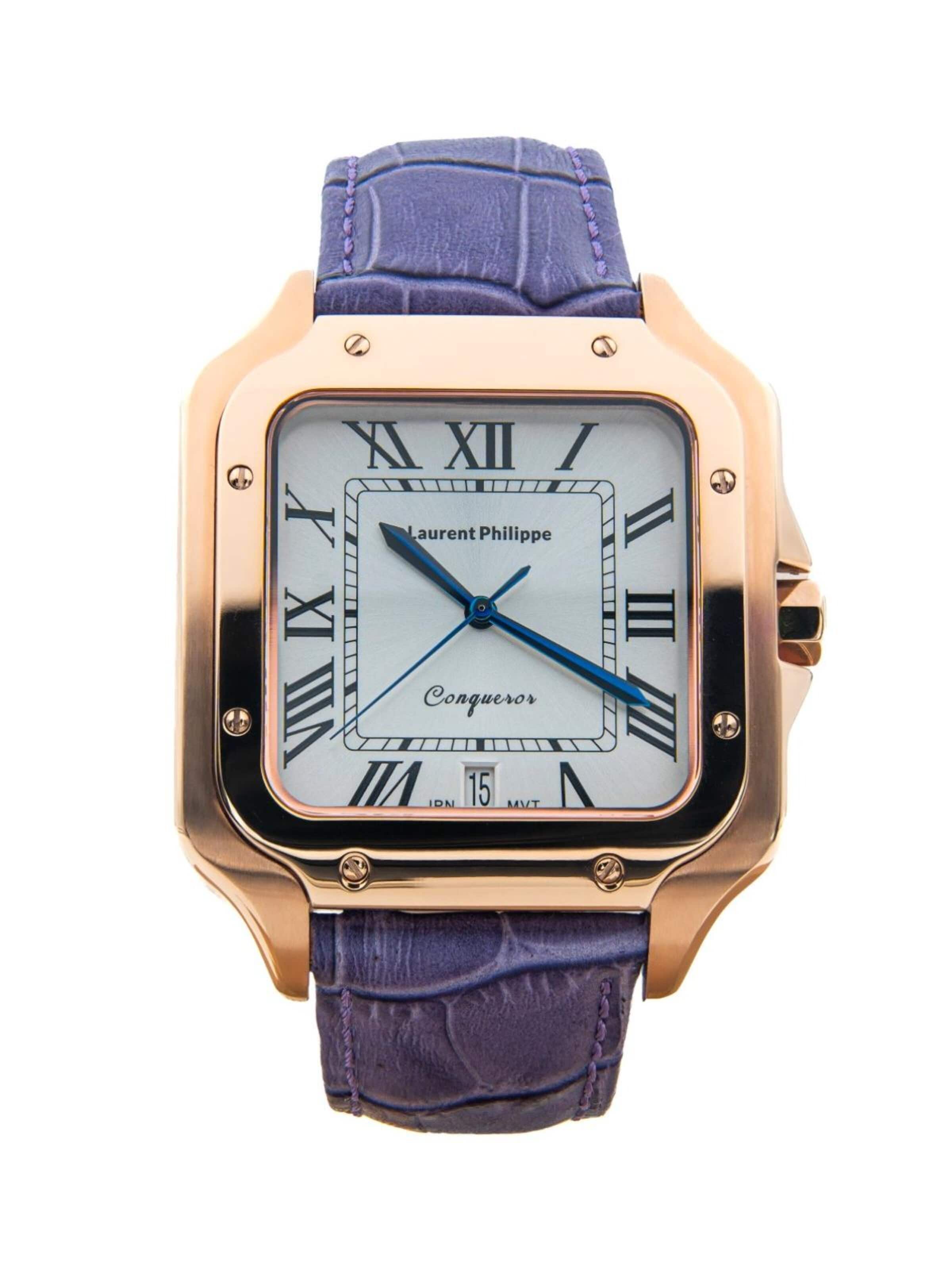 Laurent Philippe Analog Watch 'Conqueror Spirit of the Rose Orchidée Nocturne' in Gold: front
