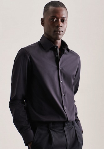 Coupe slim Chemise business SEIDENSTICKER en noir : devant