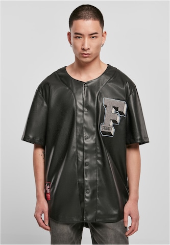 FUBU Regular fit Button Up Shirt in Black: front