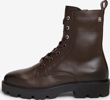 TOMMY HILFIGER Schnürstiefelette in Braun: Vorderseite