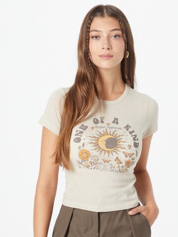 Tricou 'ONE OF A KIND' de la BDG Urban Outfitters pe bej: față