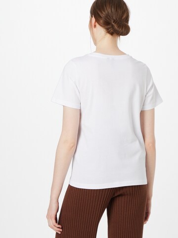 PIECES Тениска 'METALINA' в бяло