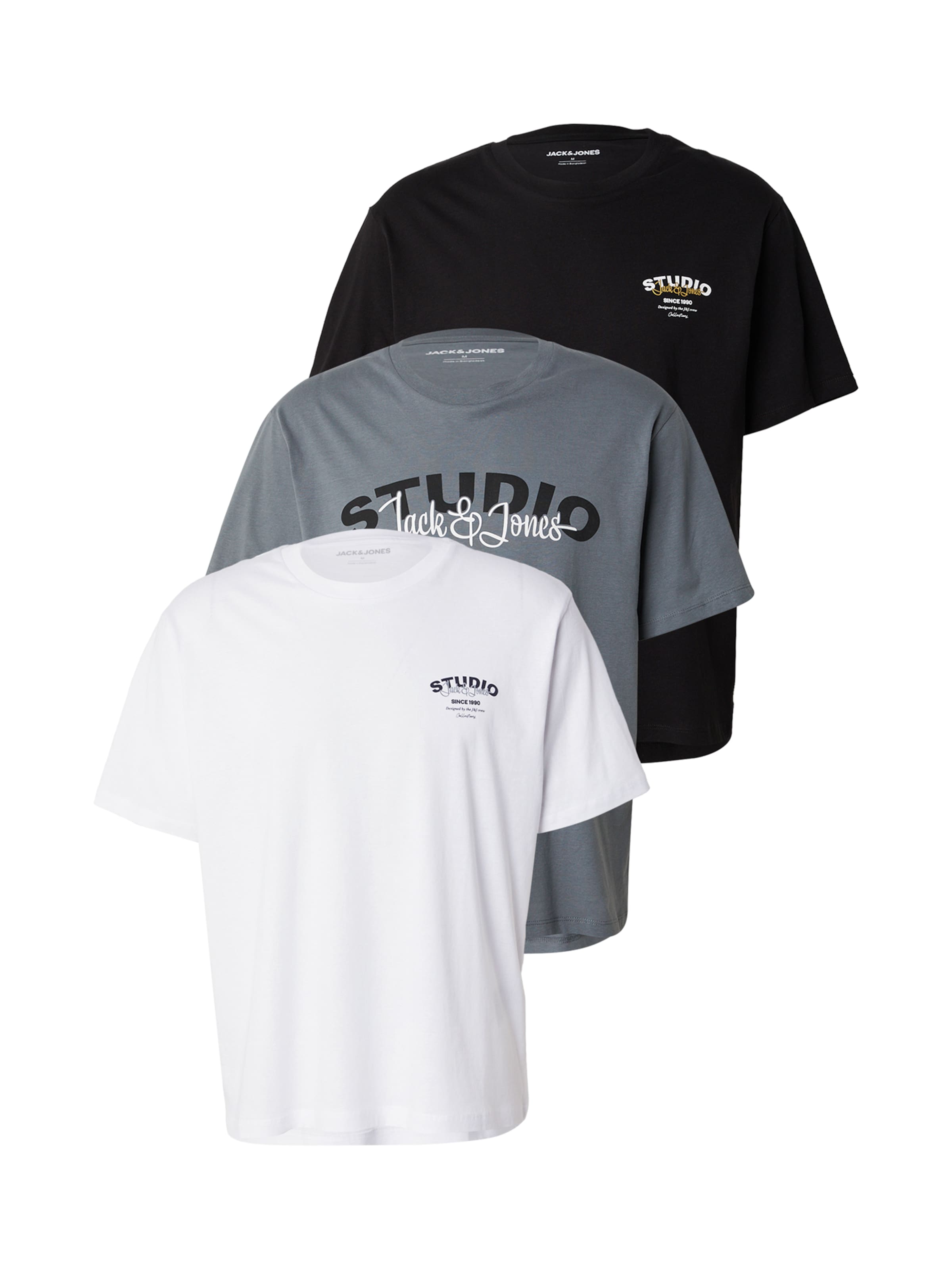 JACK & JONES - Camiseta 'JJYUKI' en gris: frente