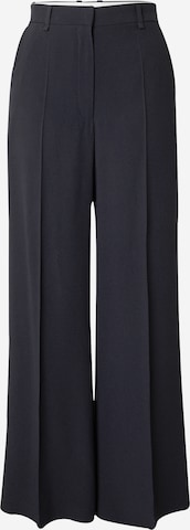 BOSS Black - Perna larga Calças com vincos 'Tikela' em azul: frente