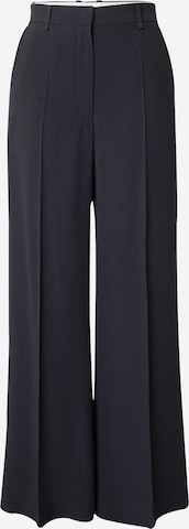 BOSS Black Wide leg Pleated Pants 'Tikela' in Blue: front