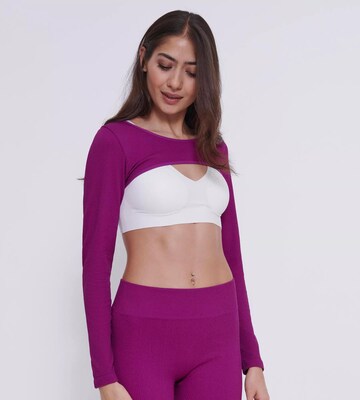 SLOGGI - Camisa 'EVER' em roxo: frente