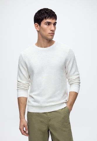 JACK & JONES Pulóver 'JJEBRODY' - fehér: elől