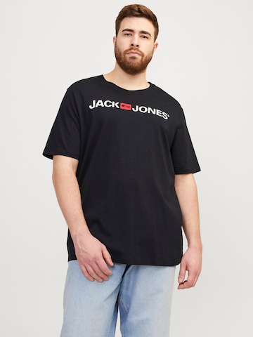 Jack & Jones Plus T-Shirt 'JJECorp' in Schwarz: Vorderseite