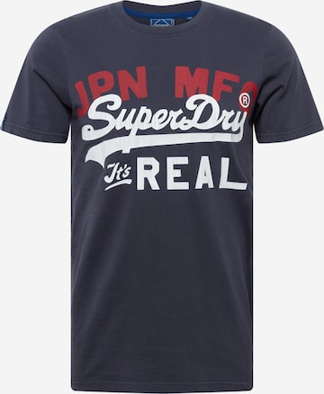 T-Shirt Superdry en bleu : devant