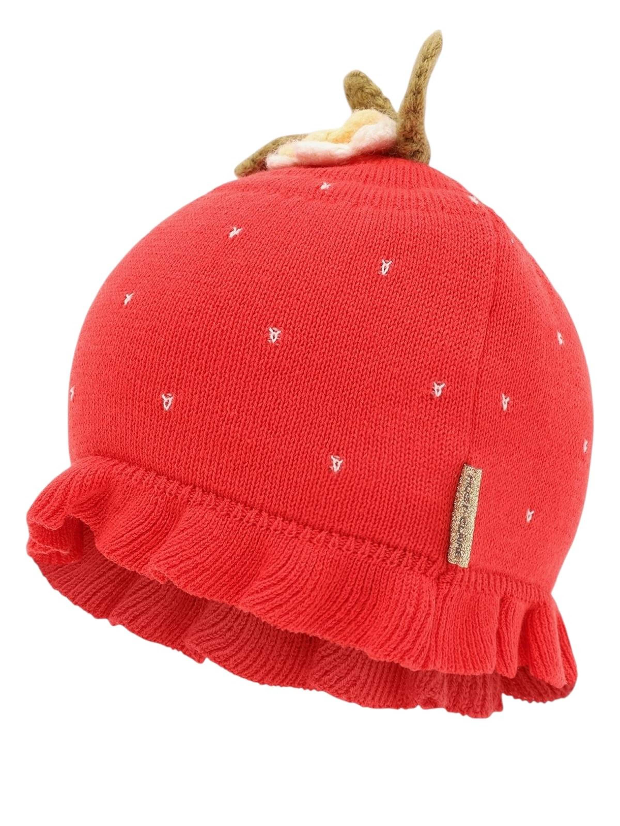 Hust & Claire Mütze 'Fresa Strawberry'‌‌‌‌‌ in Rot: Vorderseite