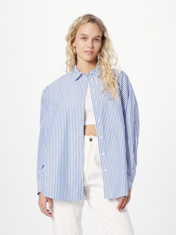 Monki Blouse in Blue: front