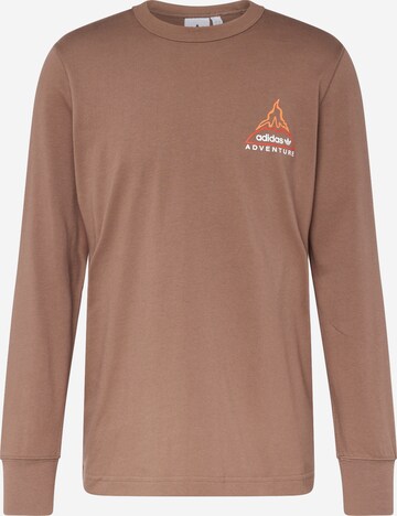 ADIDAS ORIGINALS Shirt 'VOLCANO' in Brown: front