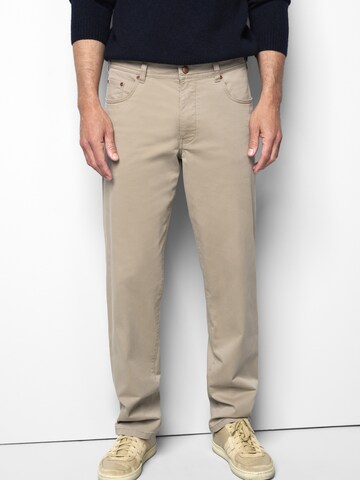 MEYER Regular Chino Pants 'M5 Six 9-6001' in Beige: front
