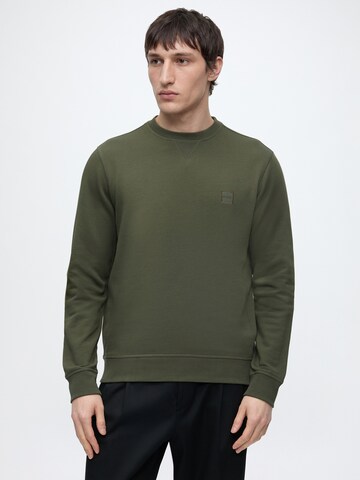 BOSS Sweatshirt 'Westart' in Grün: Vorderseite