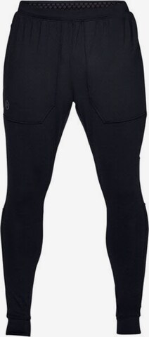 UNDER ARMOUR Skinny Workout Pants 'Rush' in Black: front