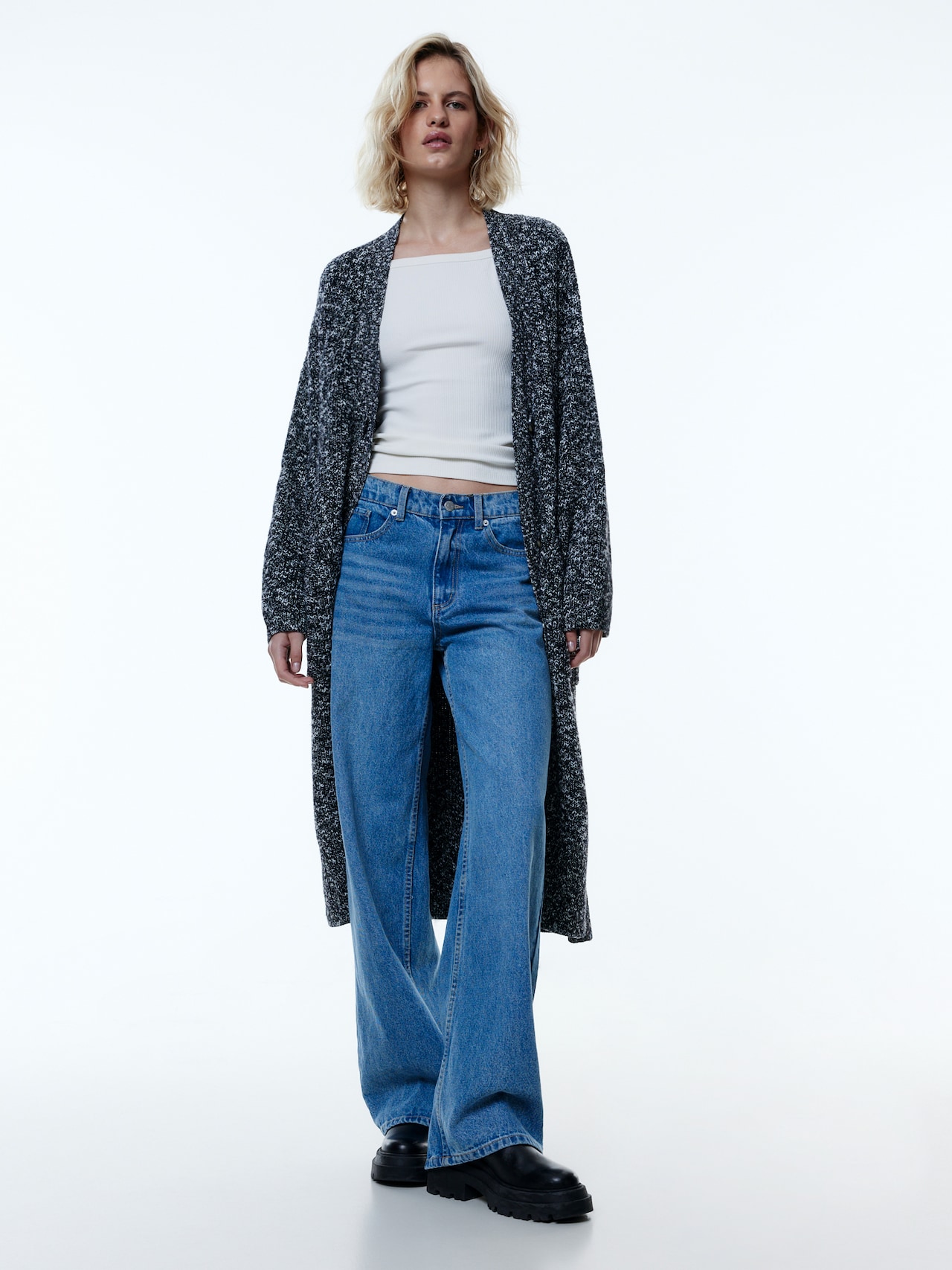 EDITED Producten Gebreid vest 'Yule' Antraciet