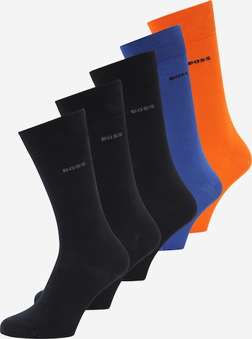 BOSS Black Socks in Blue: front