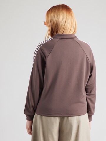 ONLY Carmakoma - Sudadera con cremallera en marrón