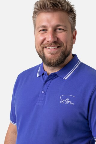 Men Plus Poloshirt in Blau