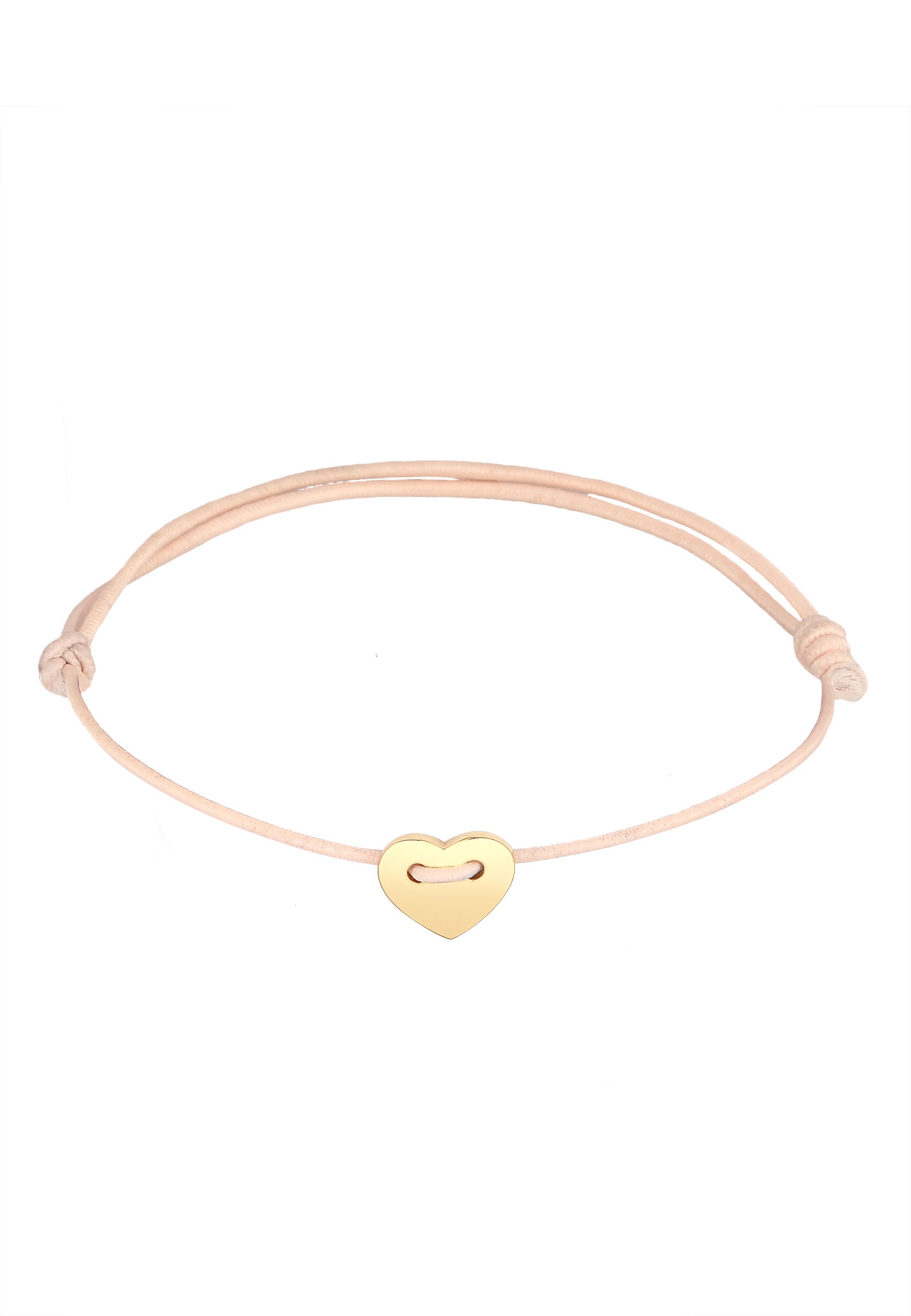ELLI Armband 'Herz' in Gold: Vorderseite