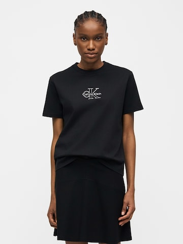 Tricou 'CLASSIC SEASONAL' de la Calvin Klein Jeans pe negru: față