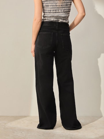 Next Wide Leg Jeans in Schwarz
