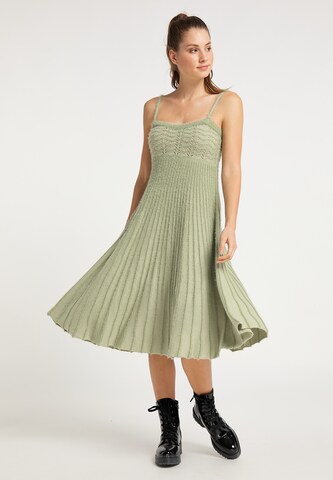 MYMO Knitted dress in Green: front