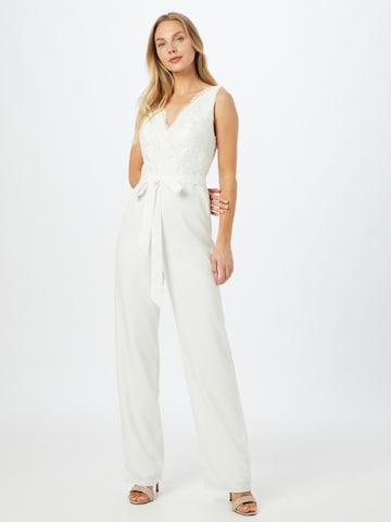 mascara Jumpsuit in White: front