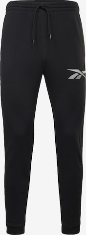 ReebokSportske hlače - crna boja: prednji dio