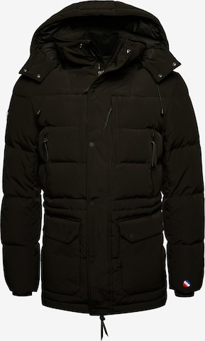 Superdry Winterparka in Zwart: voorkant