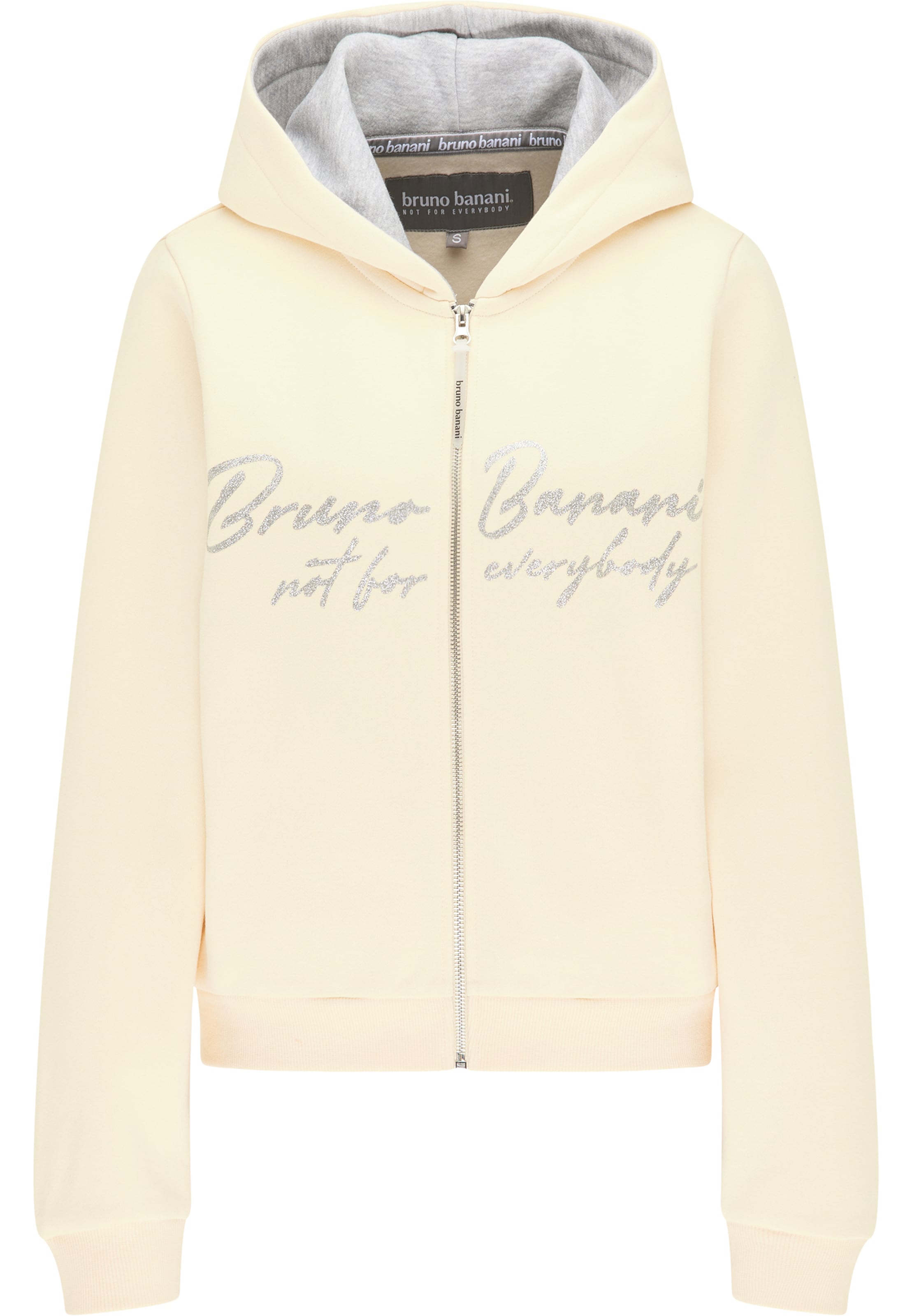Bruno Banani Sweatvest 'Barnes' in Beige: voorkant