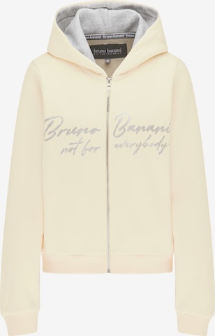 Bruno Banani Sweatvest 'Barnes' in Beige: voorkant