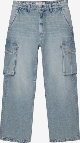 Pull&Bear Loose fit Cargo jeans in Blue: front