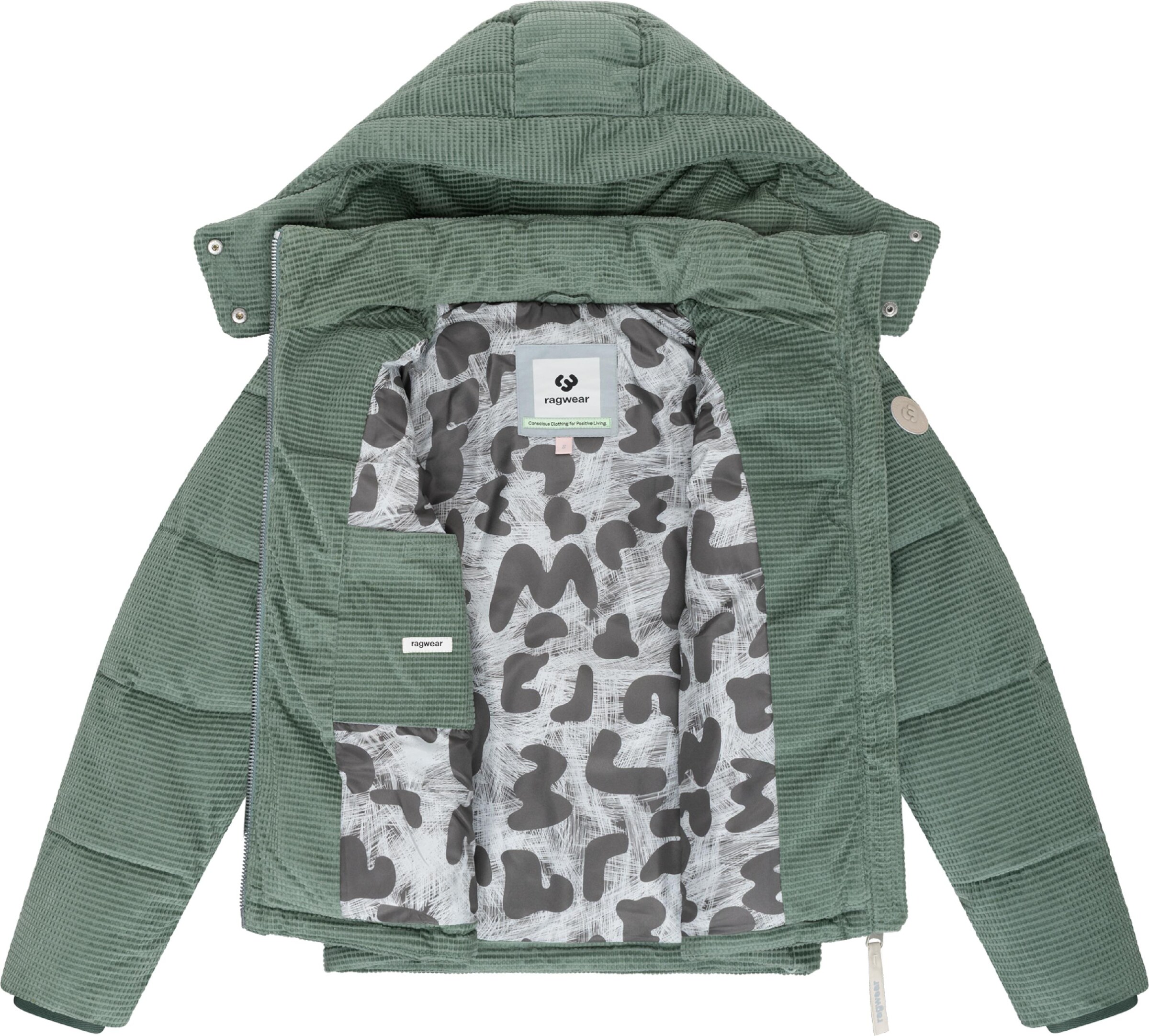 Giacca invernale 'Roobie' di Ragwear in verde