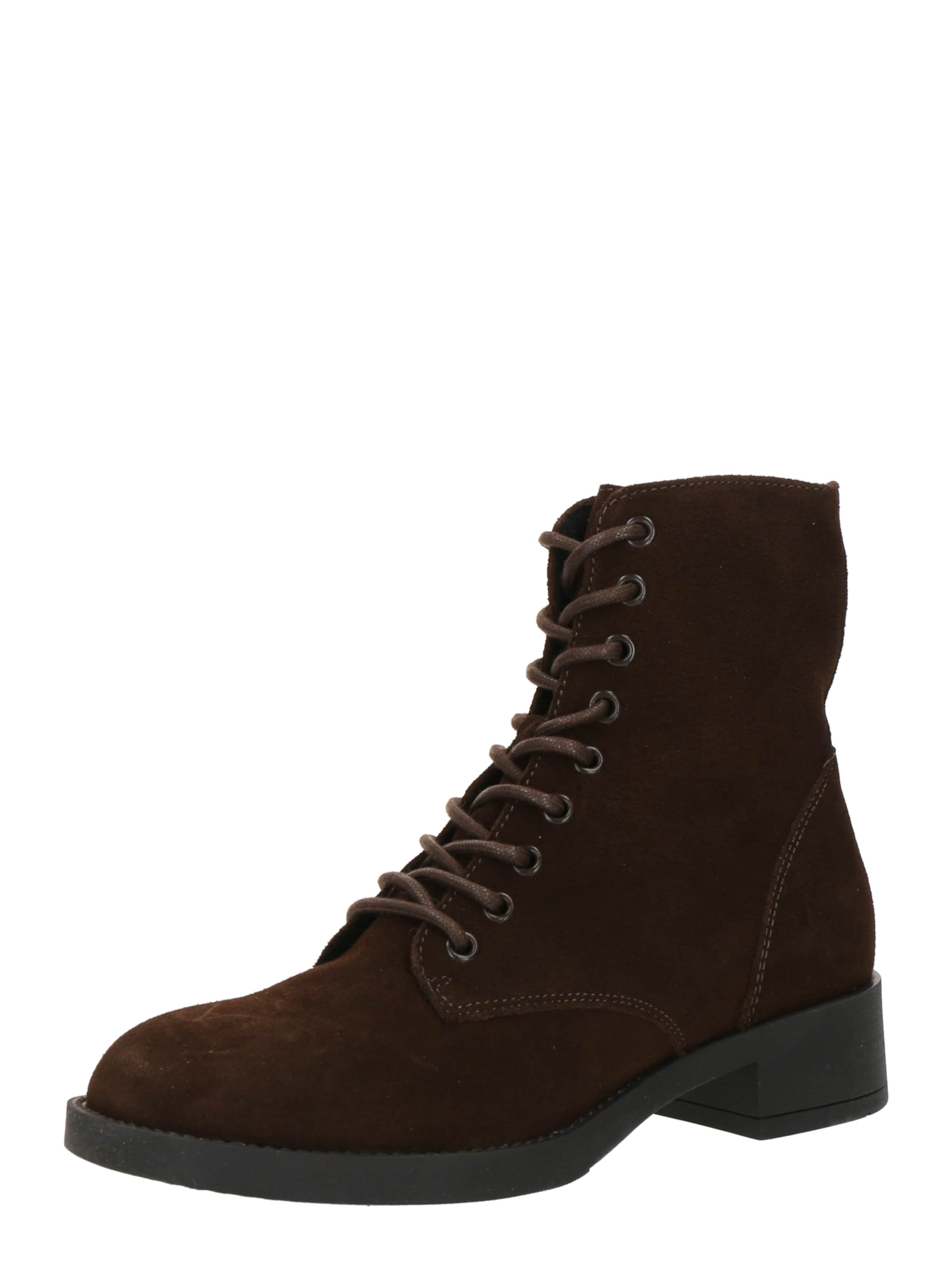 STEVE MADDEN Lace-up bootie 'Zady' in Brown: front
