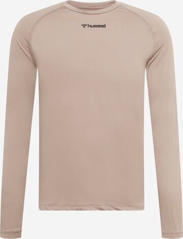 Hummel Performance Shirt in Brown: front