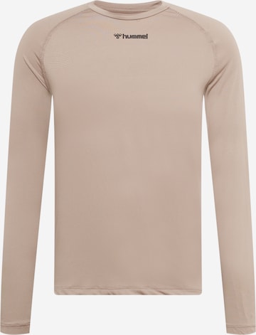 Hummel Функциональная футболка в Коричневый: спереди