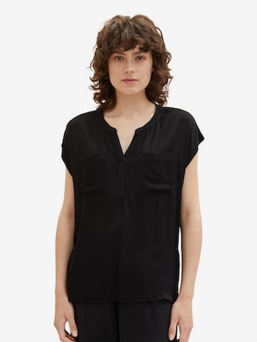 TOM TAILOR Bluse in Schwarz: predná strana