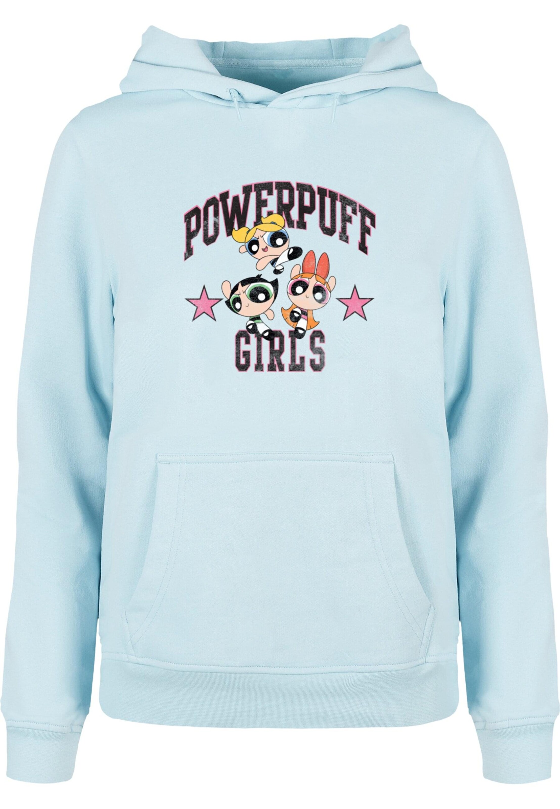 Merchcode Sweatshirt 'The Powerpuff Girls' in Blauw: voorkant