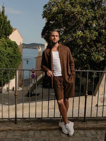 DAN FOX APPAREL Regular fit Ing 'Taha' - barna