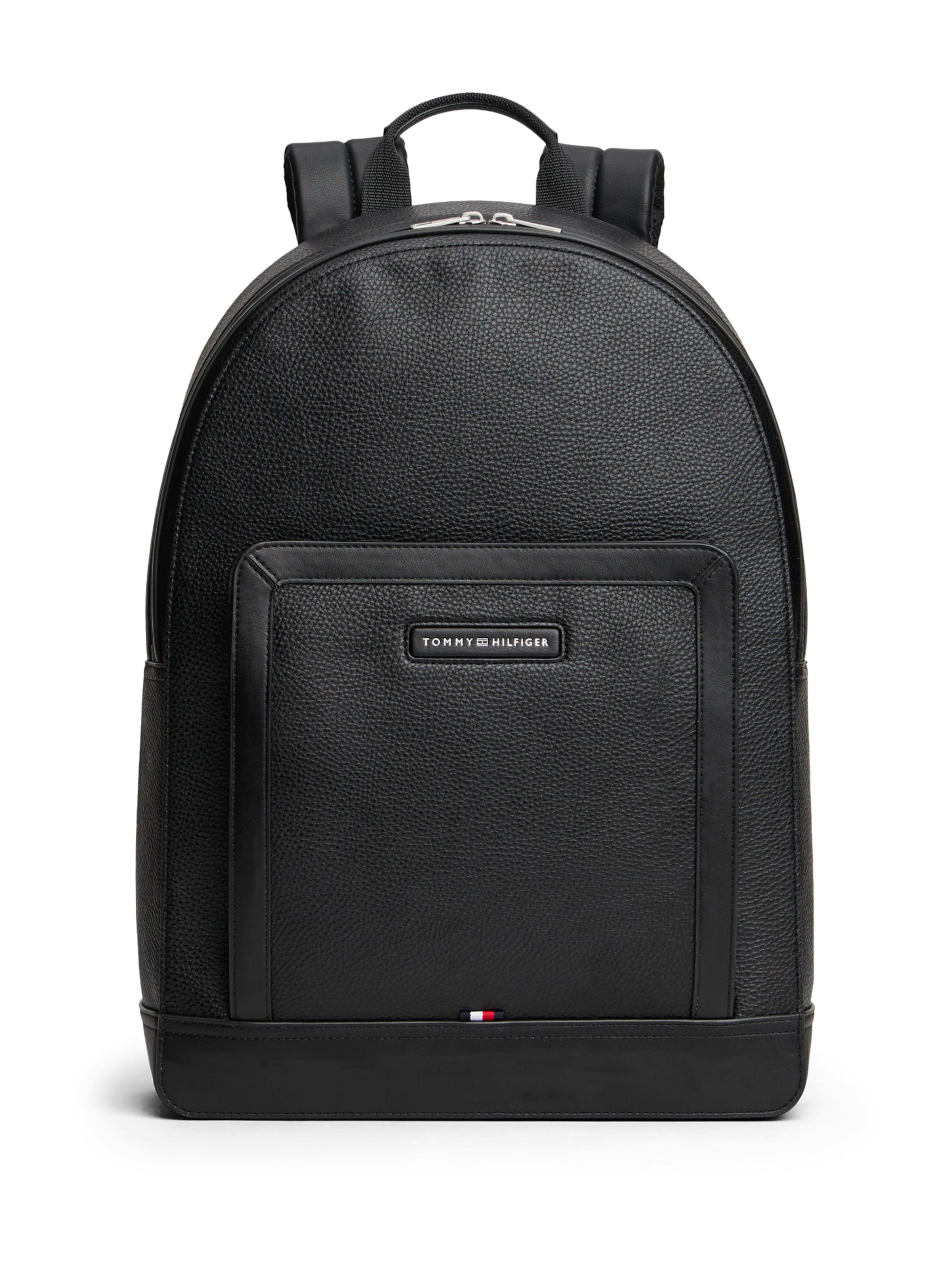 Rucsac 'CENTRAL' de la TOMMY HILFIGER pe negru: față