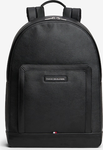 TOMMY HILFIGER - Mochila 'CENTRAL' en negro: frente