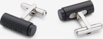 HUGO Cufflinks 'E-Stopper' in Black: front