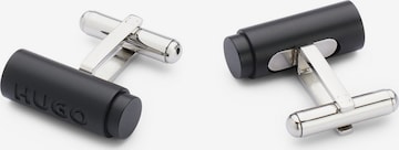 HUGO Red Cufflinks 'E-Stopper' in Black: front