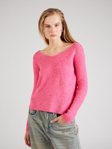 PIECES Sweater 'Ellen' in Pink: front