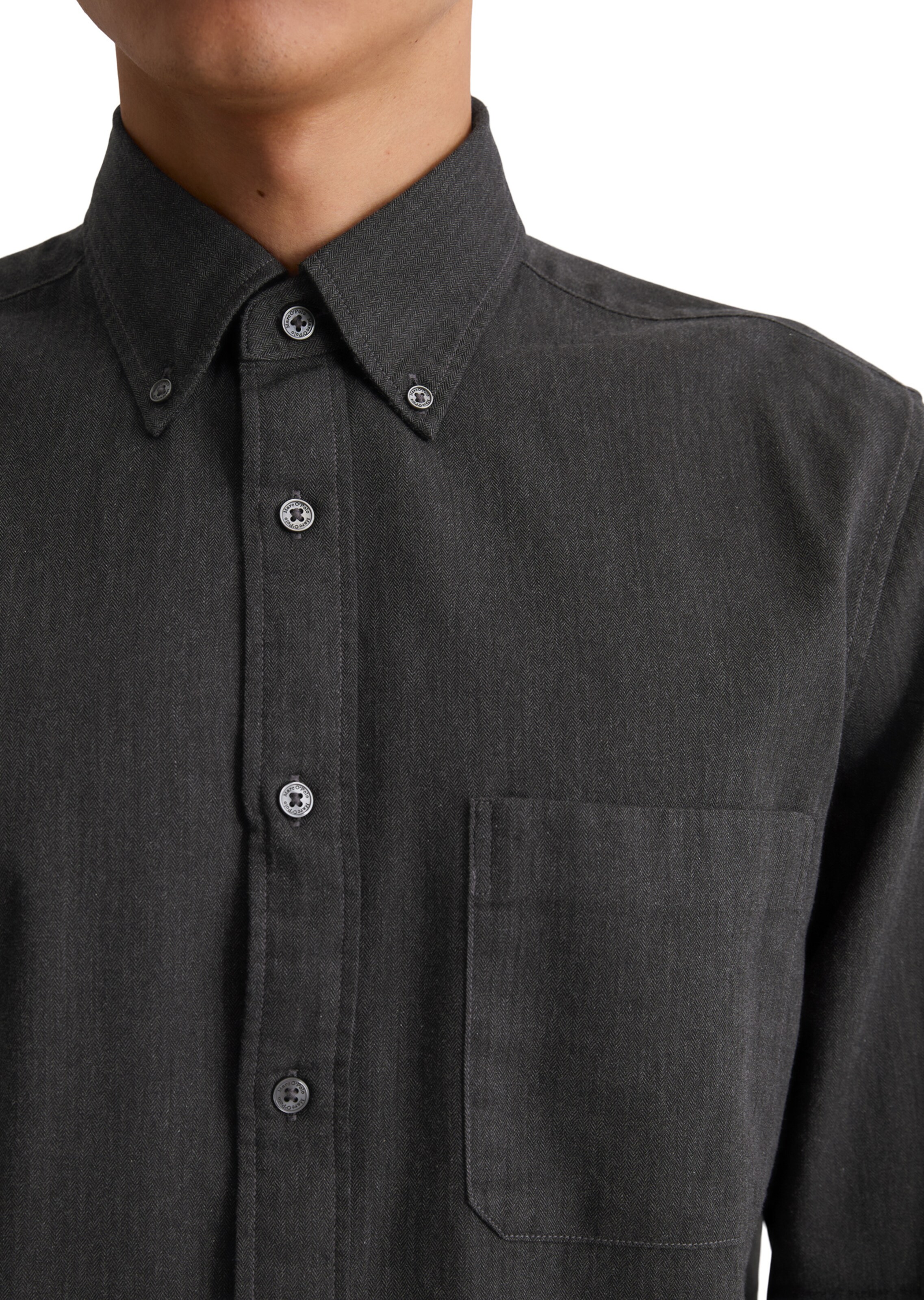 Marc O'Polo Regular fit Button Up Shirt in Grey